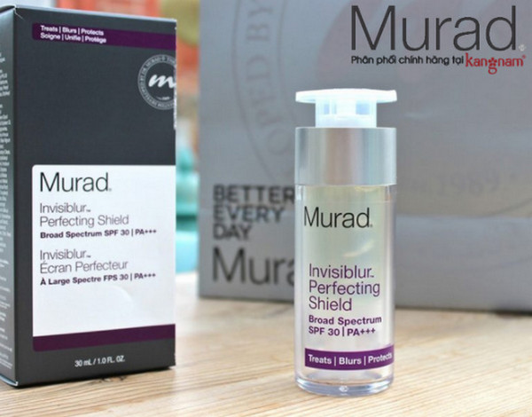review kem dưỡng chống nắng trong suốt Invisiblur Murad